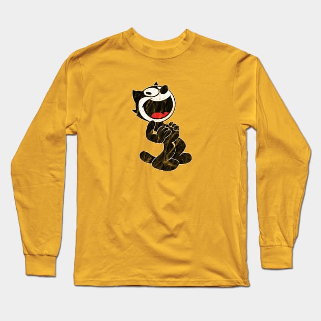 Laughing Felix the Cat Retro Long Sleeve T-Shirt by Cultture